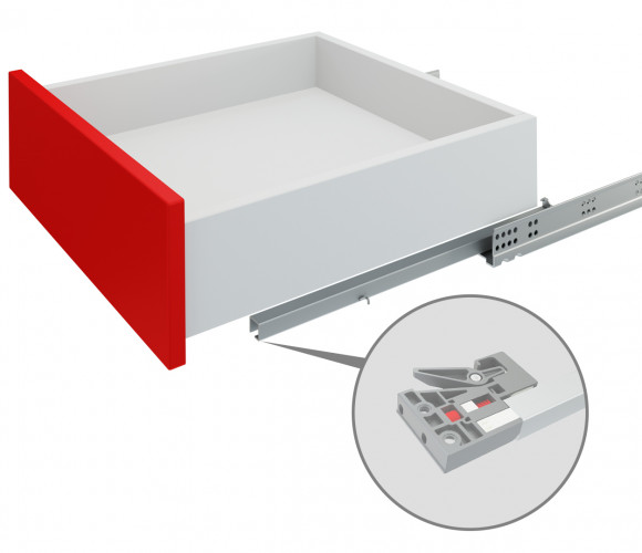 Направляющие СКРЫТОГО монтажа push-to-open частичн.выдв. DB8886Zn/500