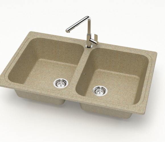 Мойка Модель 20,  780х500х195мм, Песок Q5 Мрамор