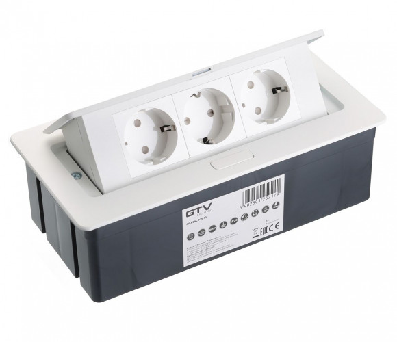 Удлинитель для офиса прямоугольный SOFT AE-PBSC3GS-10 (3 розетки, заземл-усик) БЕЛЫЙ