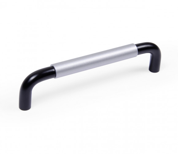 RS048BL/SC.4/128 Черный/Сатиновый хром Ручка SLOT