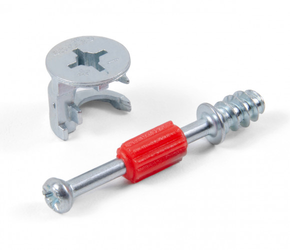 Эксцентриковая стяжка B-FIX 56, 15х14мм + дюбель, ST01/56/6/RdZn/01  БОЯРД