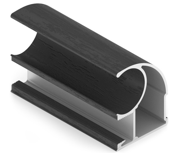 АРИСТО Профиль вертикальный С ЭКО, 2700, черный велюр   AE0377