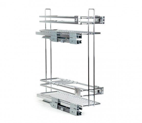 Cargo mini 200мм AURA KR36/1/3/200/L с доводчиком, ЛЕВАЯ, ХРОМ  БОЯРД