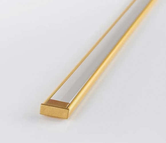 Профиль алюм.для светодиодн.лент 15*6мм, L-2м ЗОЛОТО с матовым экраном, загл. и крепежом LR39-MGL