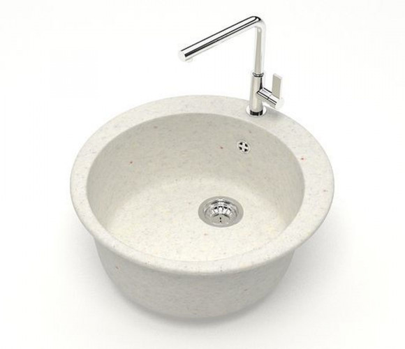 Мойка Модель 510, Круглая D507мм, Хлопок Q7  Мрамор