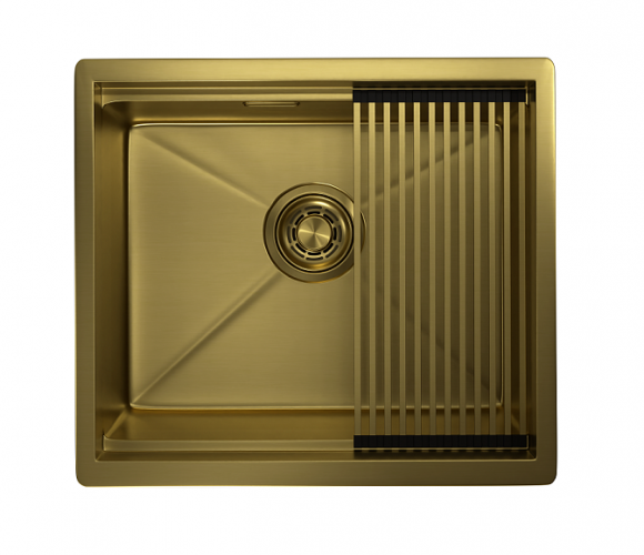 Мойка GRANULA KS-5045U, Золото сатин, стальная