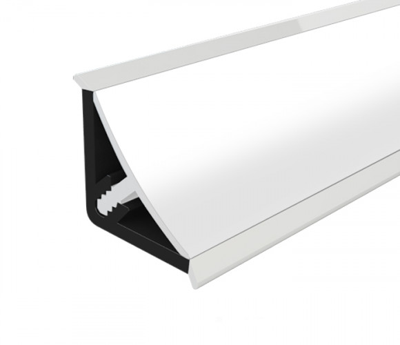 Плинтус с мягким краем 11,5х11,5х3,0 Белый   MRK494-201  (вогнутый)