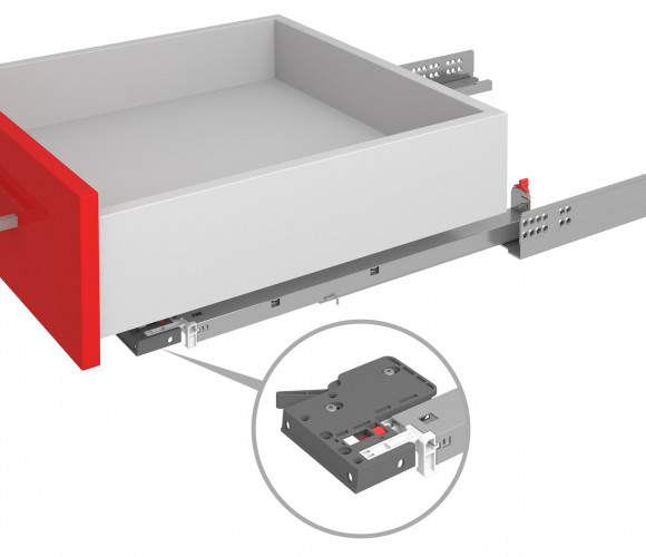 Направляющие скрыт. монт. В-Slide DB9991Zn/350 с 3D-регулировкой, полного выдв. с довод.