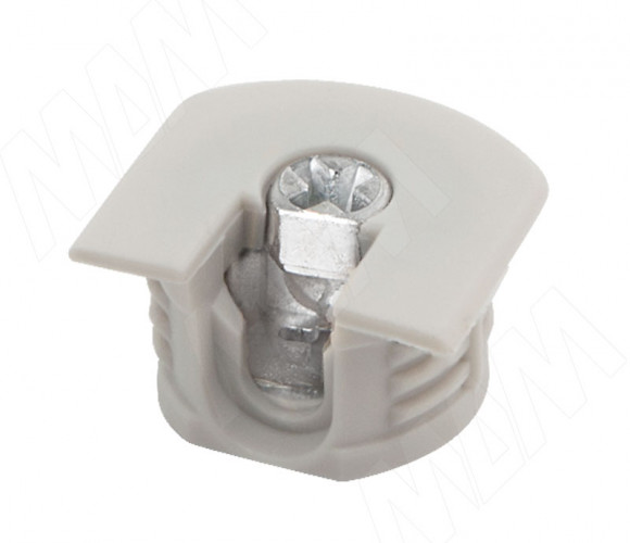 Эксцентриковая стяжка усиленная в пластике, цвет серый