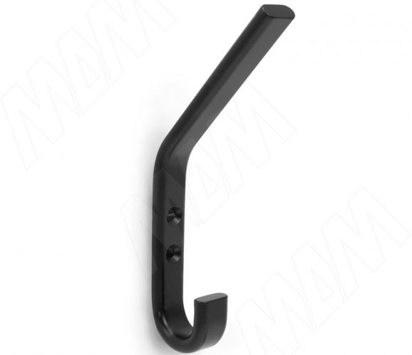 Крючок двухрожковый черный матовый  HK.02.BL