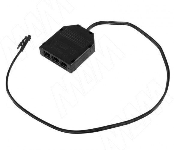 Разветвитель на 3 розетки, разъем LED, DISTR-LED1M3F