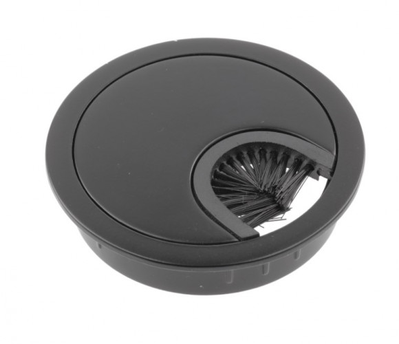 Заглушка кабель-канал метал-ая D-60мм черный мат. PM-LBFI60-20M