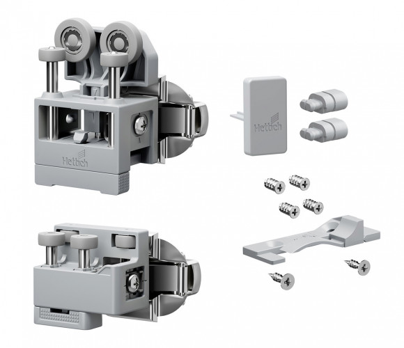 9339366 Комплект фурнитуры WingLine L 2024, medium, с самозакрыванием, серый, правый