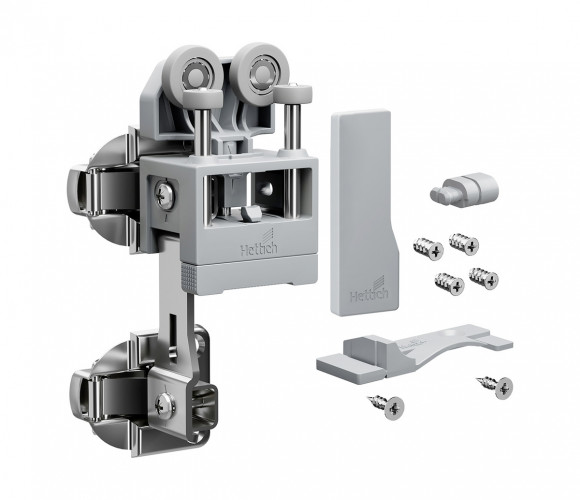 9339477 Комплект фурнитуры WingLine L 2024, light, с самозакрыванием, серый, левый