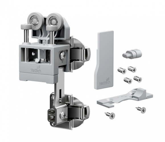 9339389 Комплект фурнитуры WingLine L 2024, light, с самозакрыванием, серый, правый