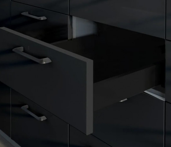 Ящик GTV AXIS PRO L-500, низкий H-86мм, Черный   PB-AXISPRO-KPL500A2