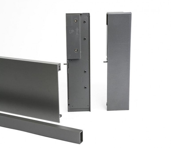 Передняя панель Н110 с рейлингом, L1200, антрацит, для ящика H-168 AXIS PRO   PB-AXISPRO-ZESWEW-C