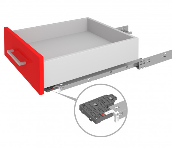 Направляющие скрыт. монт. В-Slide DB8781Zn/300 2D, полного выдв. с доводчиком