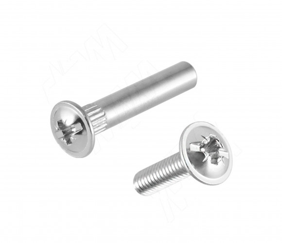 Стяжка межсекционная  M4х16, Никель,  арт.FTS M4x8 MP+арт.FTN М4х16 MP