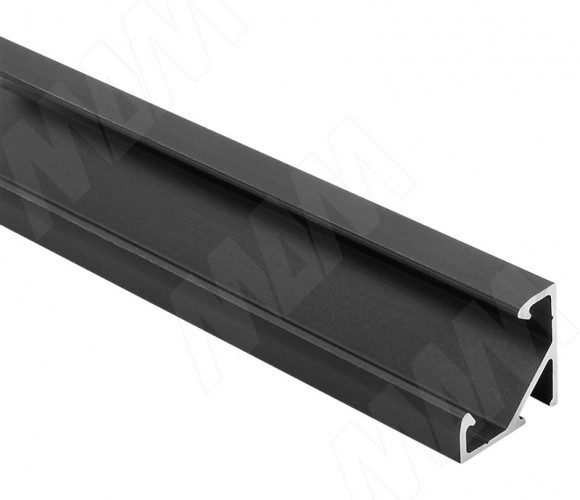 Профиль под свет. ленту СМ1 угловой, черный, 16х16мм,L-3000 LSP-CM1-ALU-3-BL, (без рассеивателя)