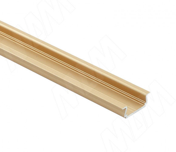 Профиль FМ1/F врезной, золото мат. под св. ленту, 18х6мм, для плоского рассеивателя L-3000 LSP-FM1/F-ALU-3-GL (без рассеивателя)