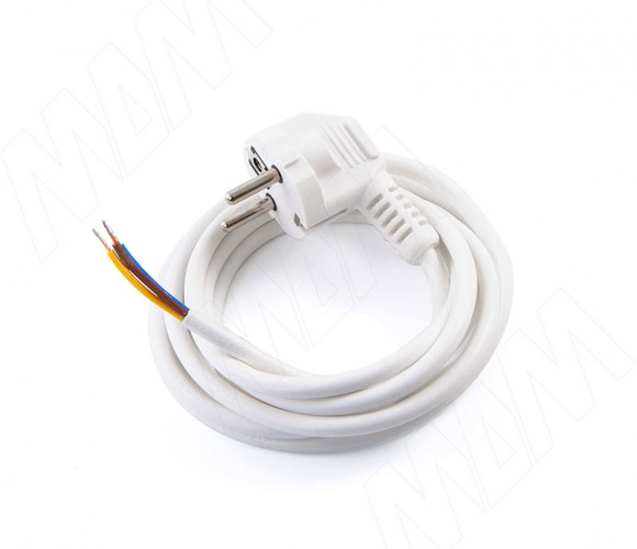 Шнур сетевой, вилка S22, 2м. белый. CWP-C-2-NO-WH