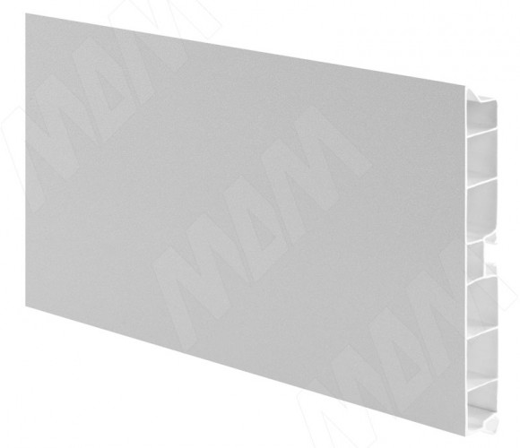 Цоколь пластиковый (высота 100, длина 4000 мм), Алюминий матовый 10.0201R 4M