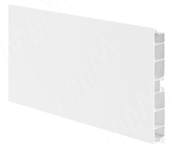 Цоколь пластиковый (высота 100, длина 4000 мм), Белый 10.4801R 4M