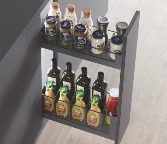 Cargo mini 150мм DTC PURE-PRO HQ, стекл. вставки, бок.крепл. Лев.+ Пр., серая (HQ450A150Z01,E30) 0021919