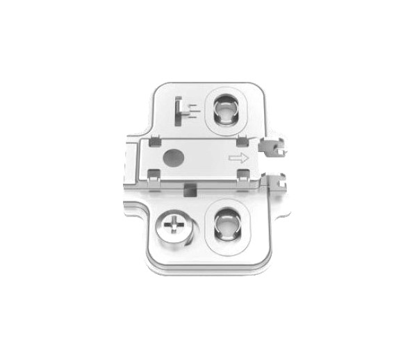 Монтажная планка DTC для петель STYLISH H=0, с эксцентриком и евровинтами (82T02TQ) 0023948