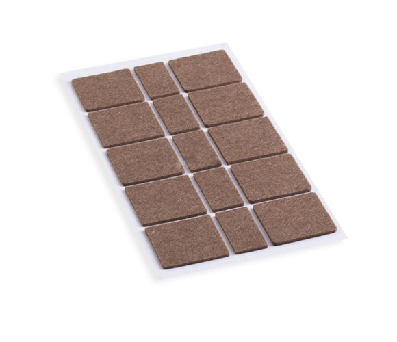 Подпятник фетровый 40*40мм (10шт 40*40 и 5 шт 20*40 (лист/ 15шт.) PC6040BR