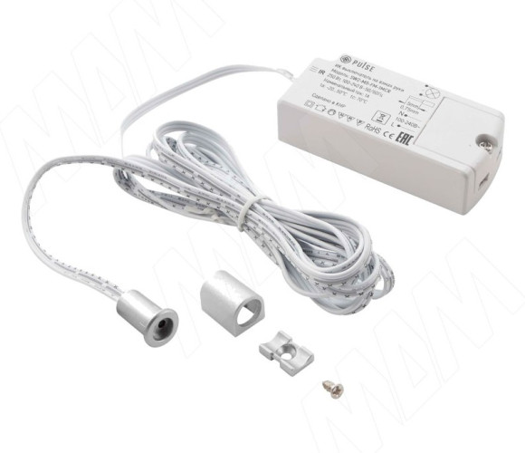 Выключатель инфракрасный (IR) на взмах руки, врезной, хром матовый, 220V, 250W, SW2-MS-FM-1MCR